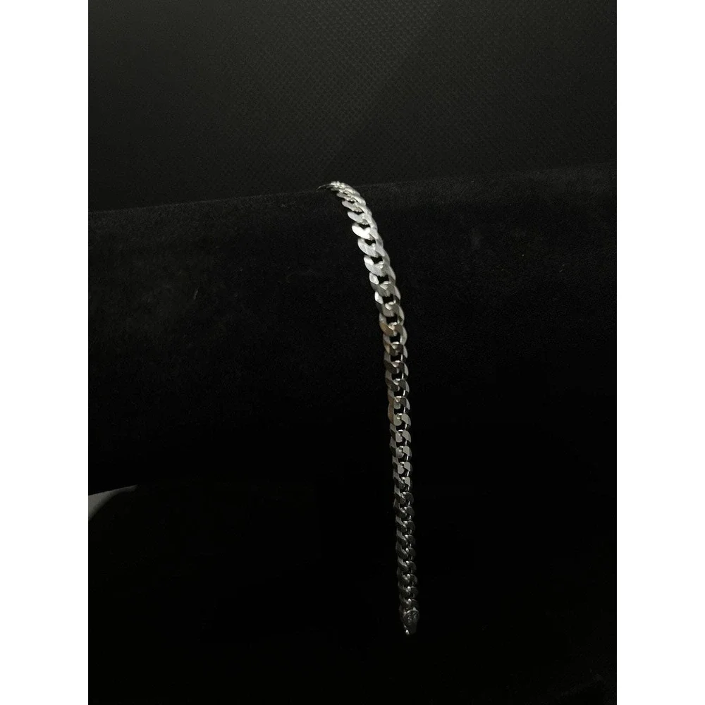 Esclava De Plata 925 Con Tejido Cubano,925 Silver Bracelet Cuban Link 8 Inch